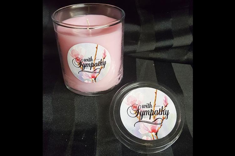 With Sympathy candle