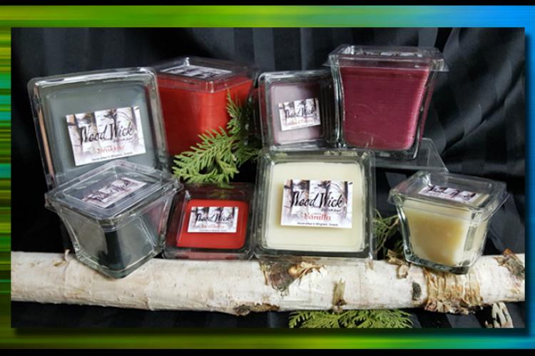 A Collection of Wood wick candles